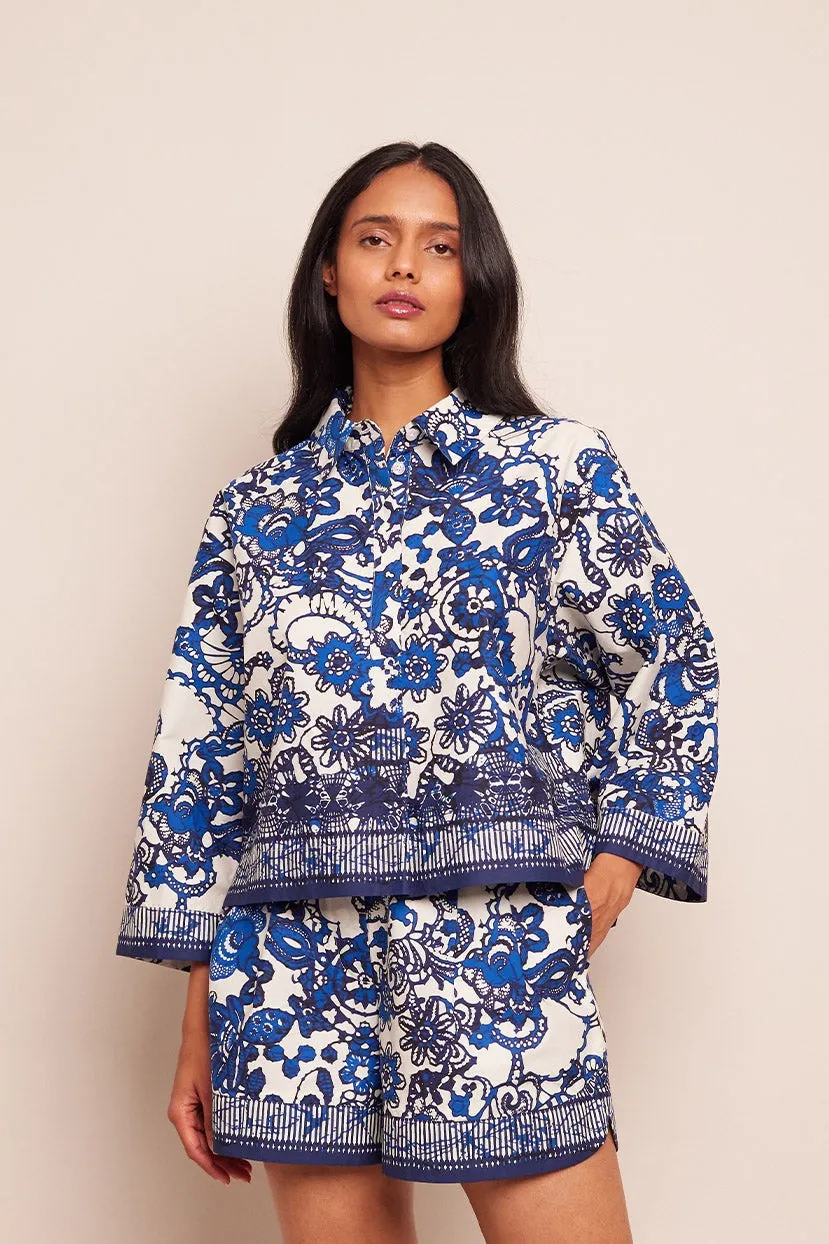Cara Cara Erica Shirt in Dentelle Blue