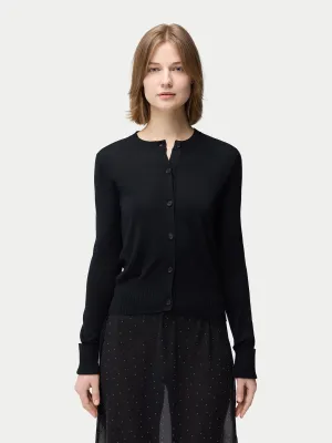 Cashmere Silk Buttoned Cardigan