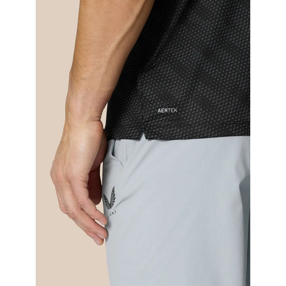 Castore Club Golf Ball Printed Polo Golf Shirt - Black/Mid Grey