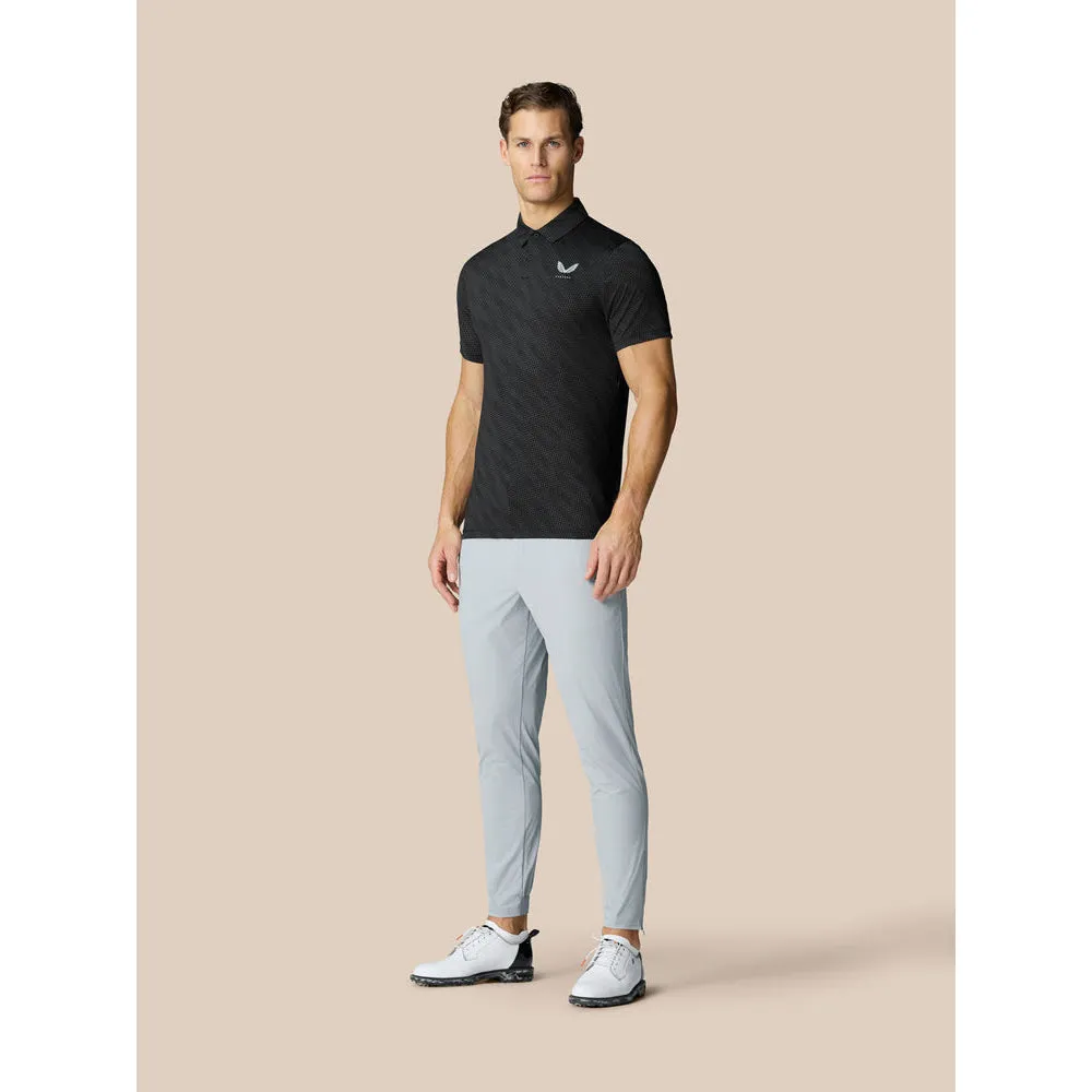 Castore Club Golf Ball Printed Polo Golf Shirt - Black/Mid Grey