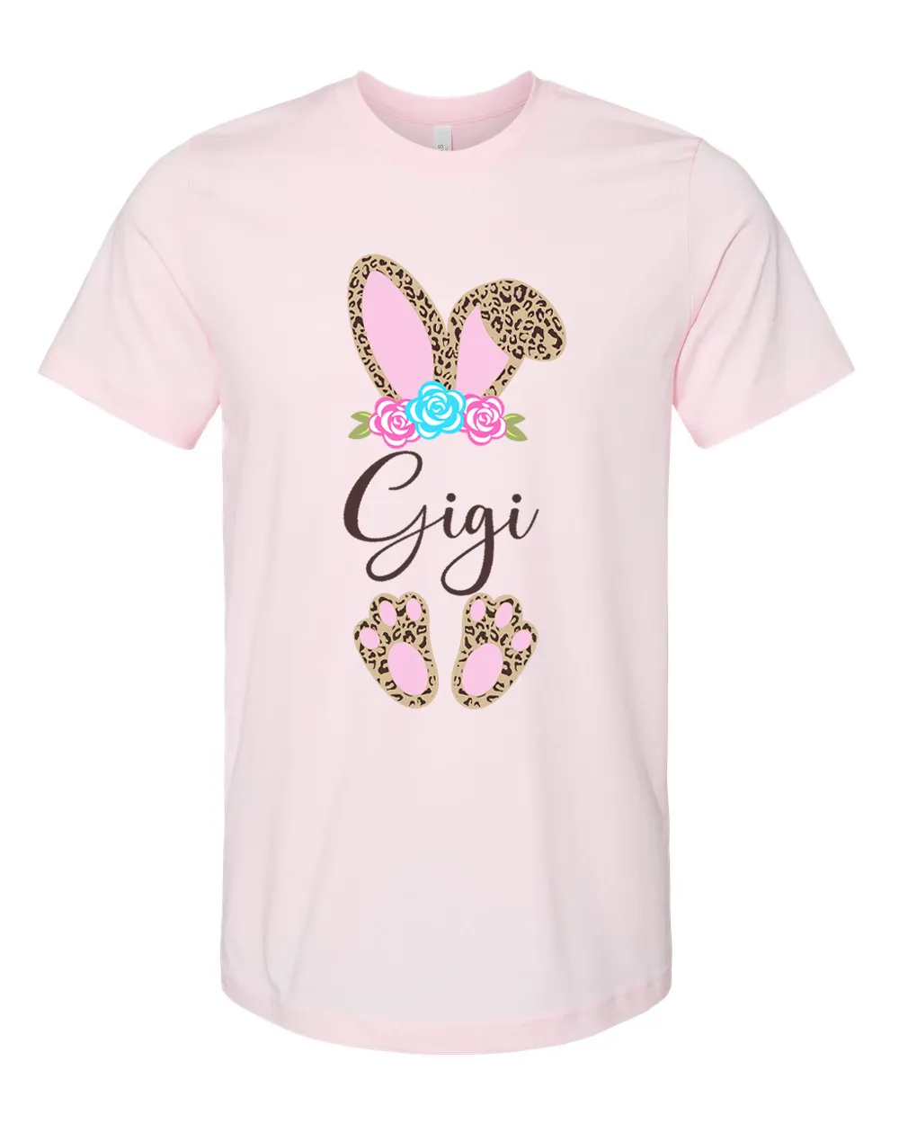 Cheetah Leopard Print Bunny Ears with Gigi Easter Tee