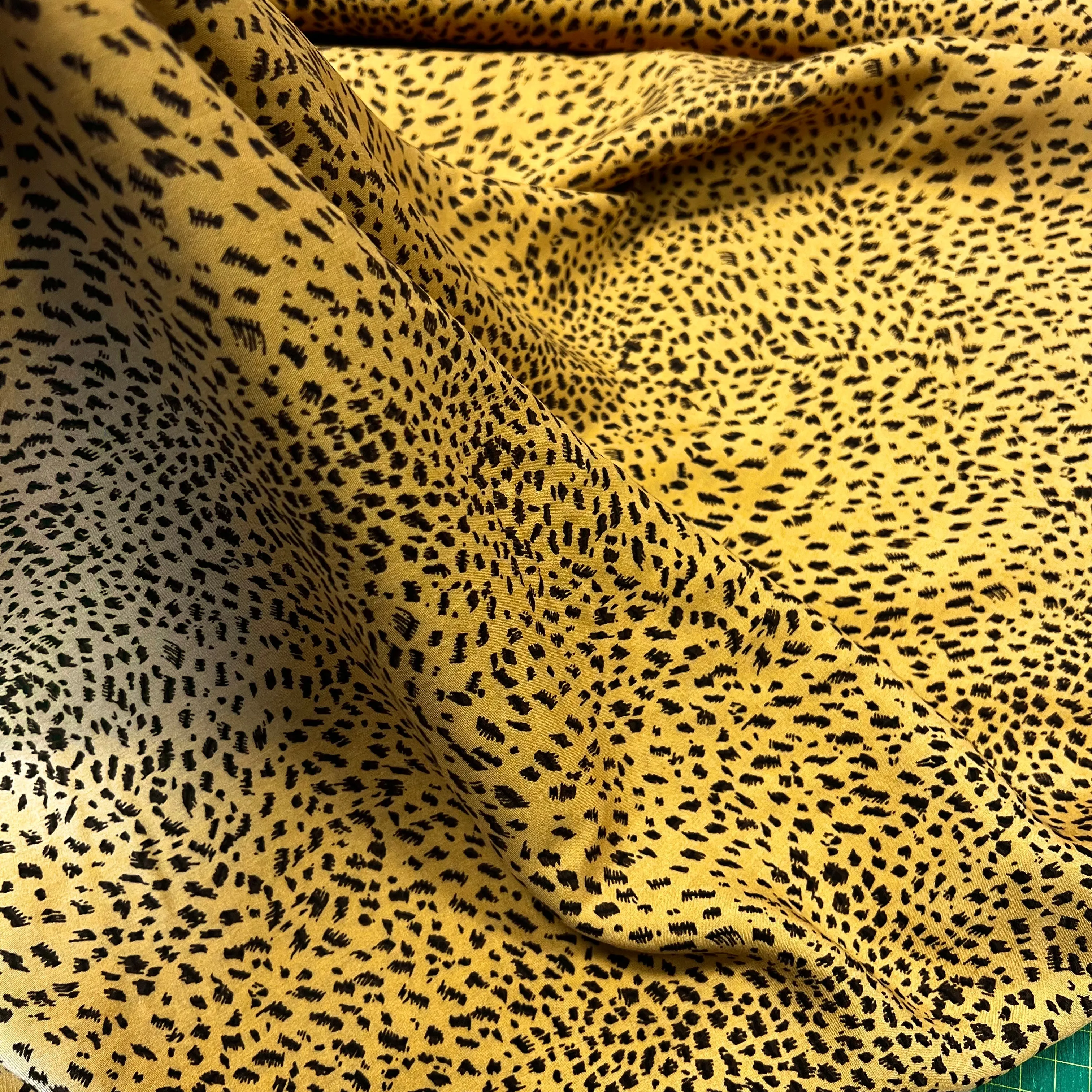 Cheetah Viscose - Mustard