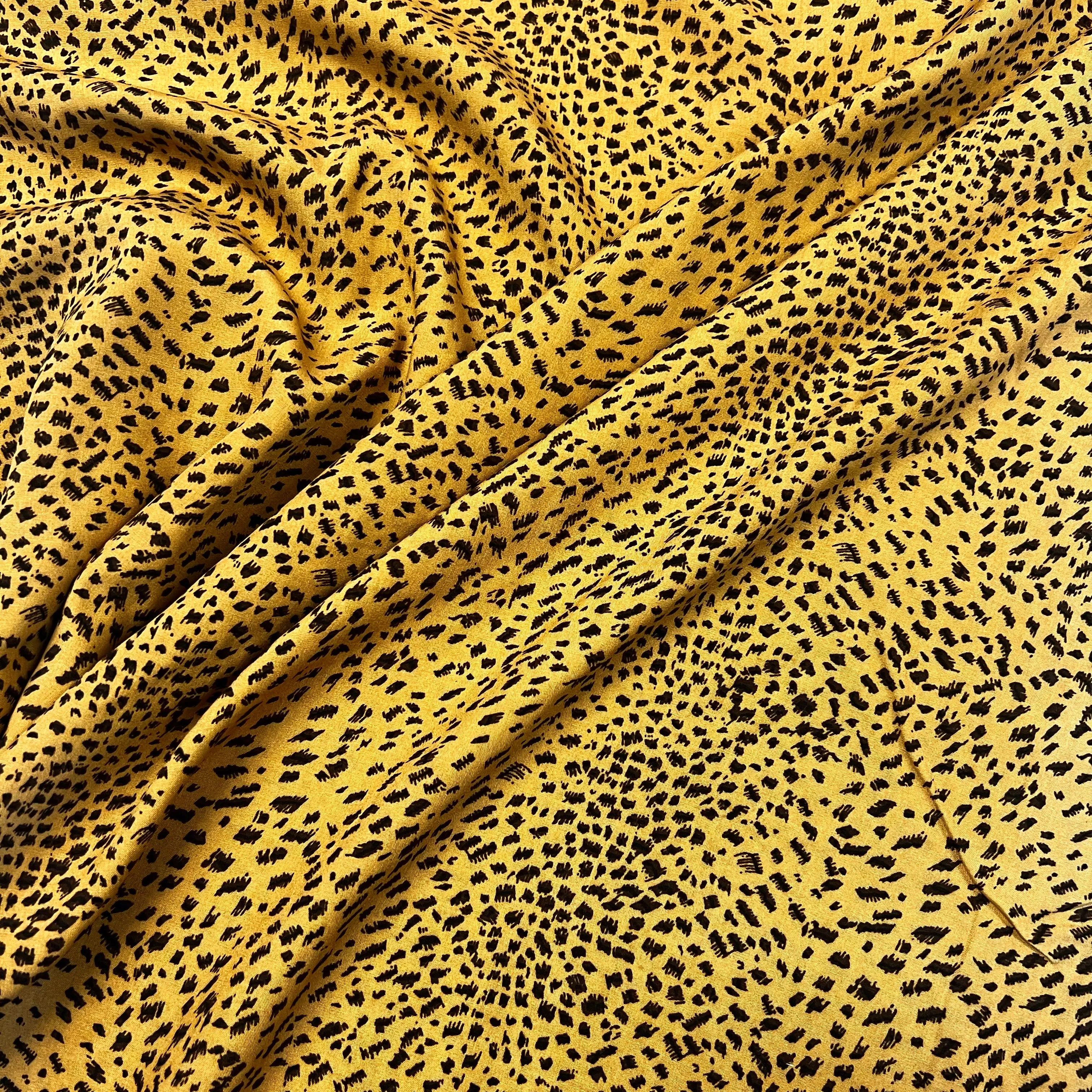 Cheetah Viscose - Mustard