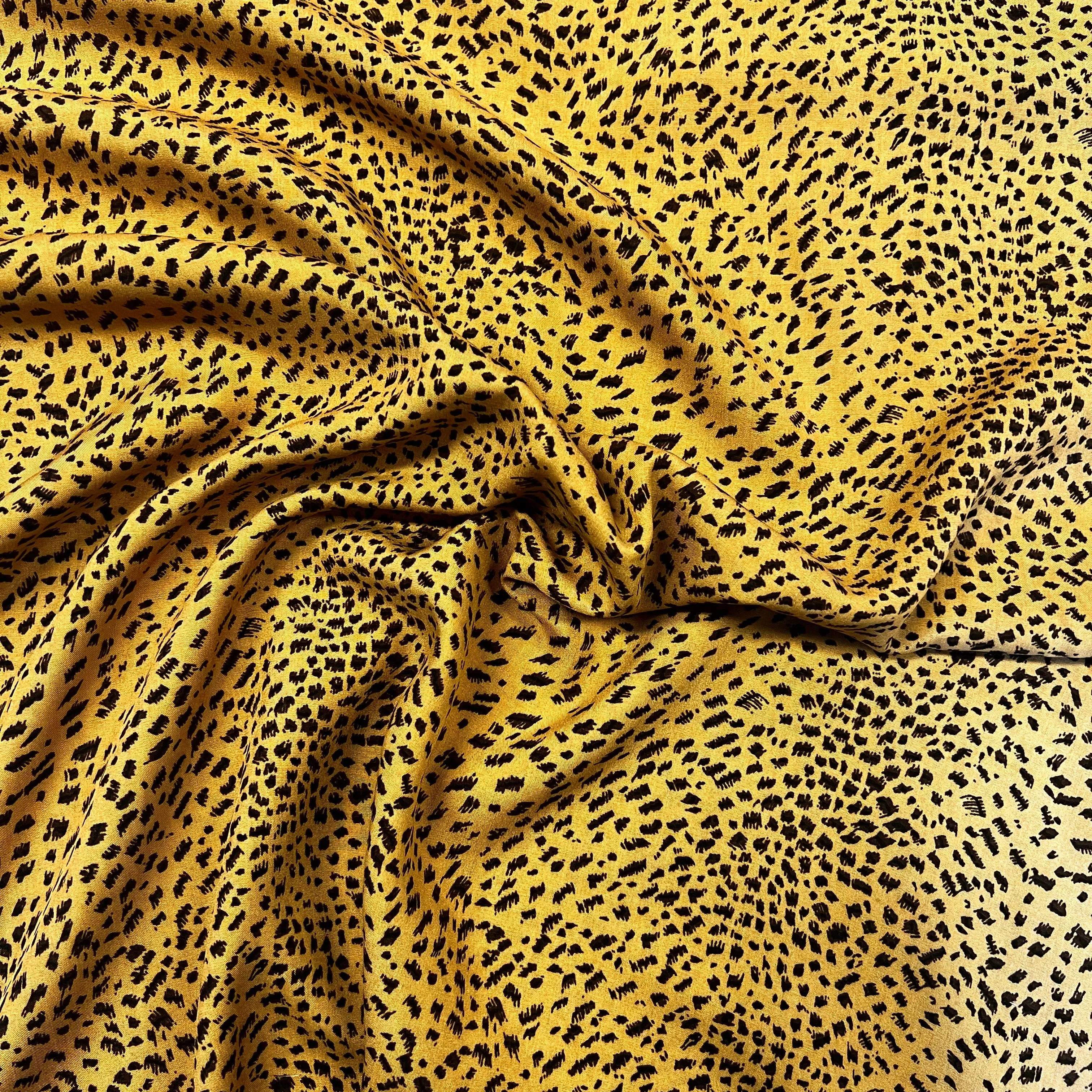 Cheetah Viscose - Mustard