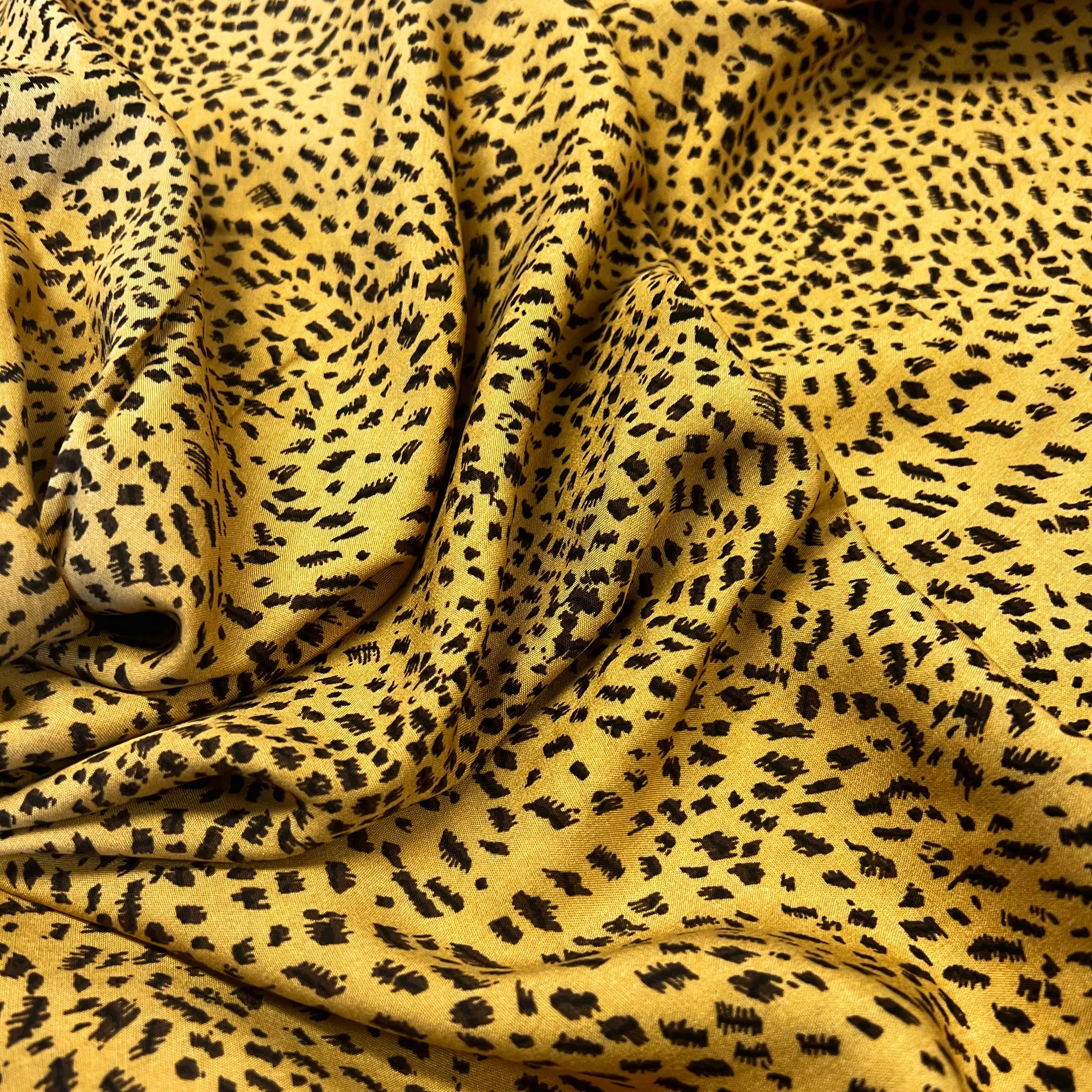 Cheetah Viscose - Mustard
