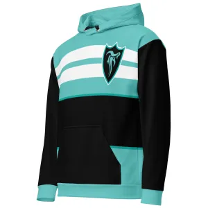 CHEVRON HOODIE- TEAL
