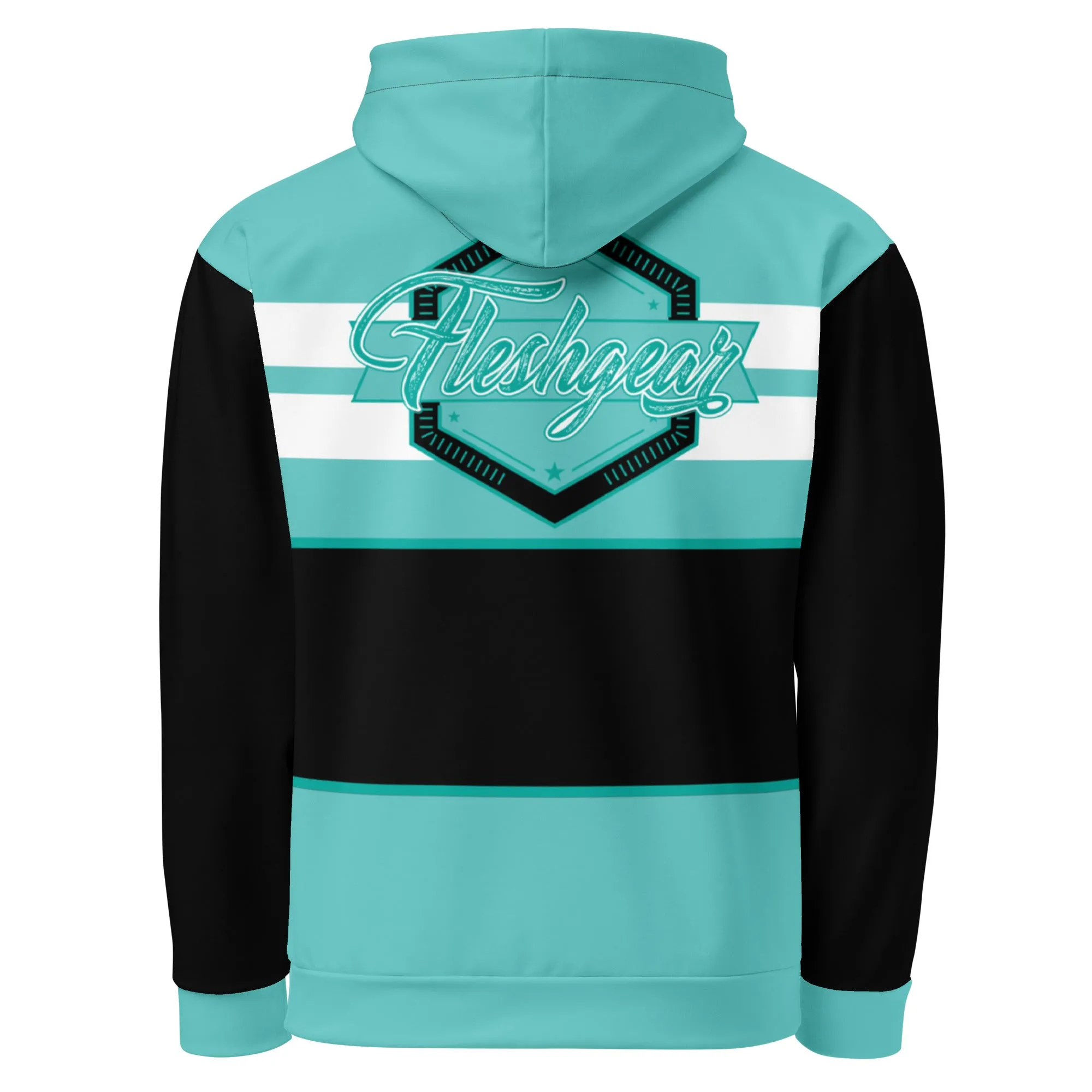 CHEVRON HOODIE- TEAL