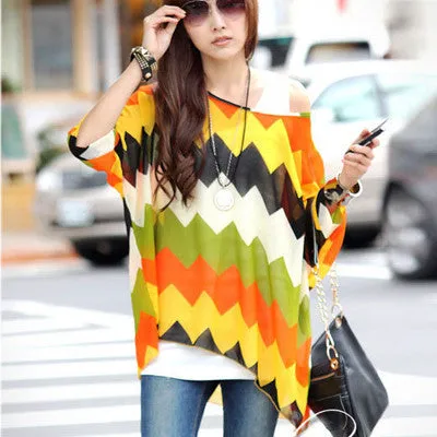 Chiffon Tops Novelty Ladies Floral Print Casual Loose Blouses Shirts Plus Size 4XL 5XL 6XL Women's Tops Blouses