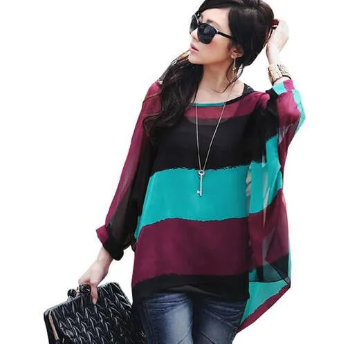 Chiffon Tops Novelty Ladies Floral Print Casual Loose Blouses Shirts Plus Size 4XL 5XL 6XL Women's Tops Blouses