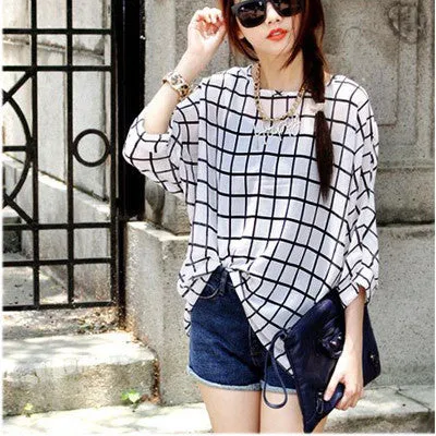 Chiffon Tops Novelty Ladies Floral Print Casual Loose Blouses Shirts Plus Size 4XL 5XL 6XL Women's Tops Blouses