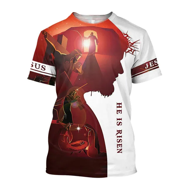 Christianartbag 3D T-Shirt, Christ Lion Warrior, Christian T-Shirt, Christian 3D T-Shirt, Unisex T-Shirt.