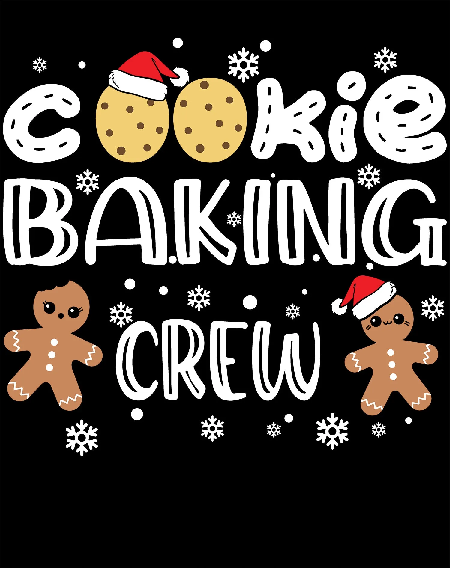 Christmas Cookie Baking Crew Gingerbread Men Matching Family Kid's T-Shirt