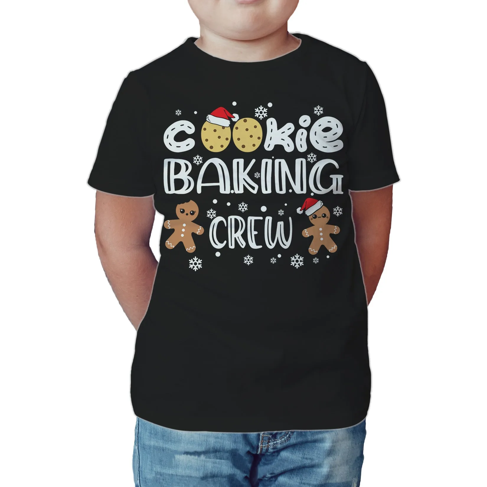 Christmas Cookie Baking Crew Gingerbread Men Matching Family Kid's T-Shirt