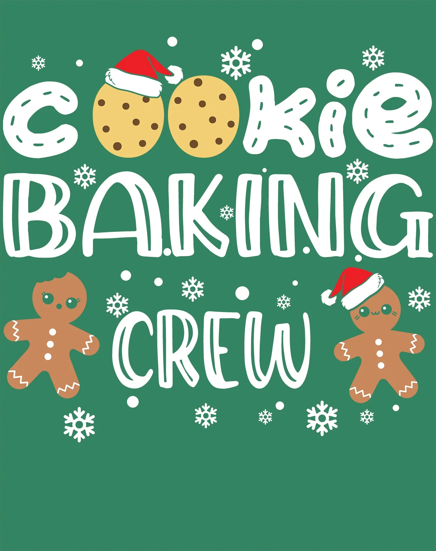 Christmas Cookie Baking Crew Gingerbread Men Matching Family Kid's T-Shirt