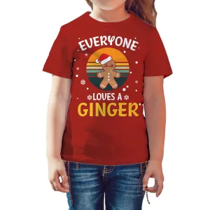 Christmas Ginger Everyone Loves Meme Fun Gingerbread Man Lol Kid's T-Shirt