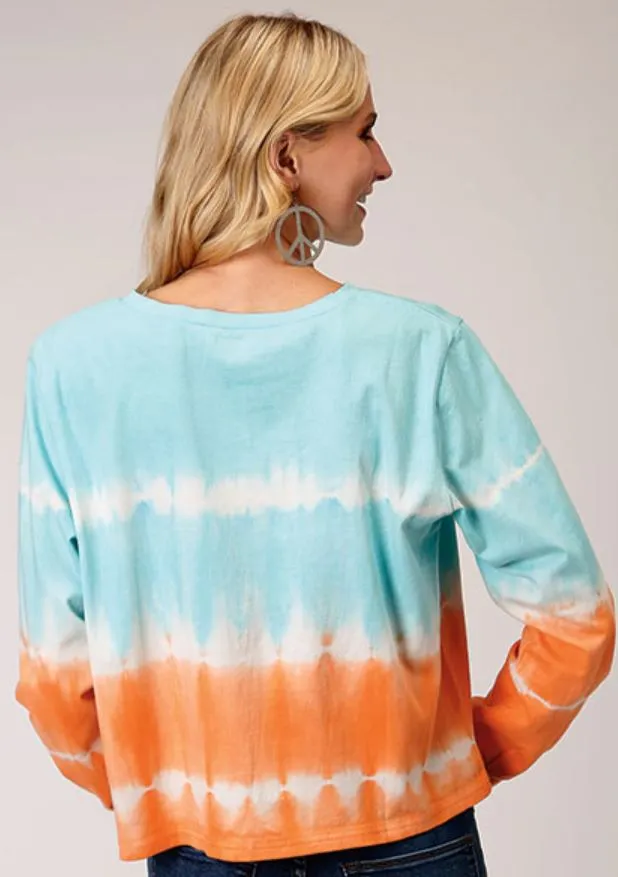 CL03-038-0514-4034 Ladies Tie Die L/S Shirt