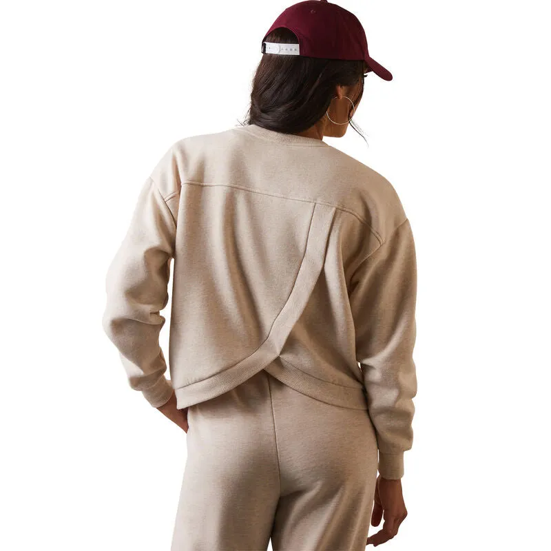 CL10043660-OATMEAL Crew Neck Sweatshirt - Cowboy
