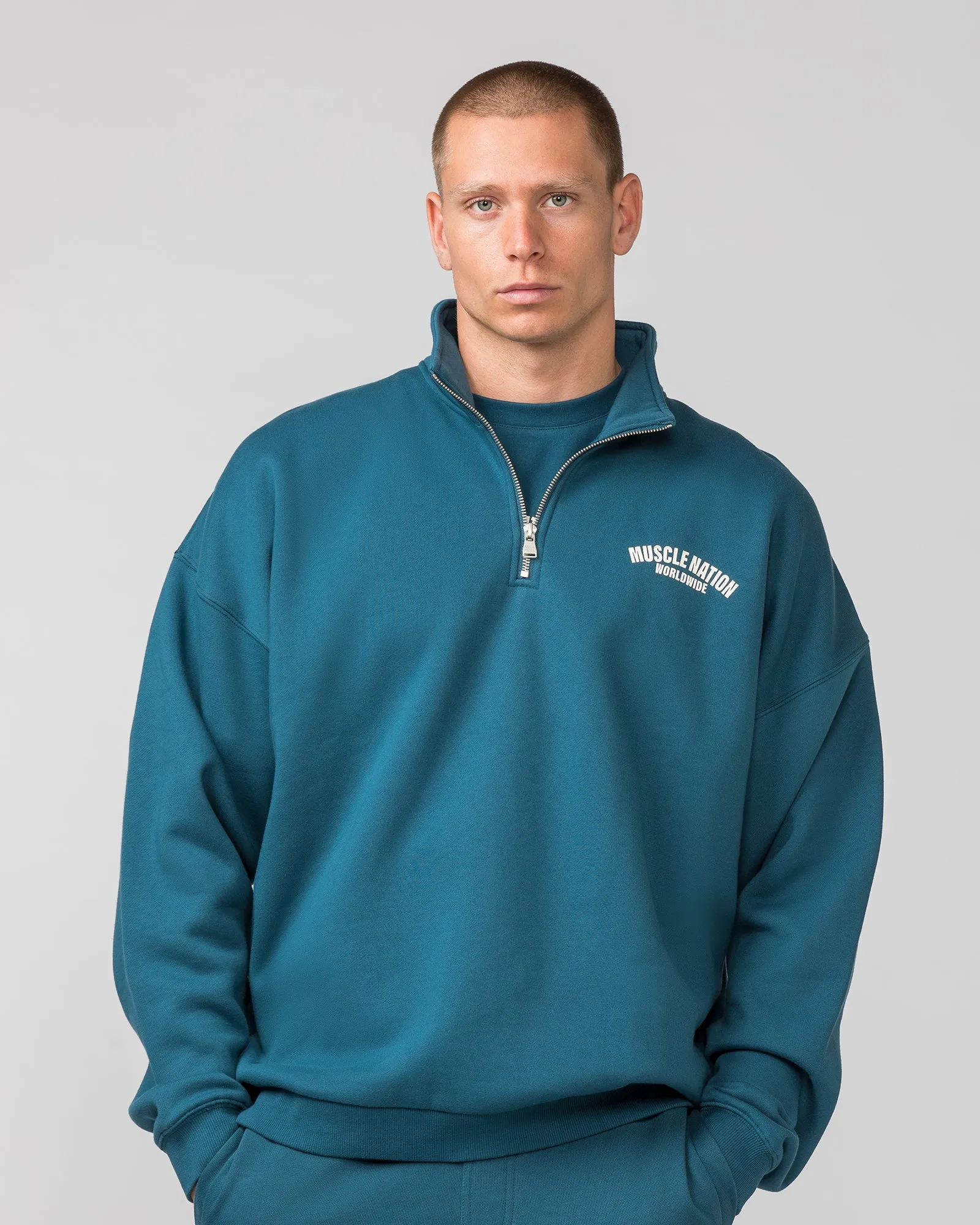 Classic Quarter Zip  - Tidal Teal