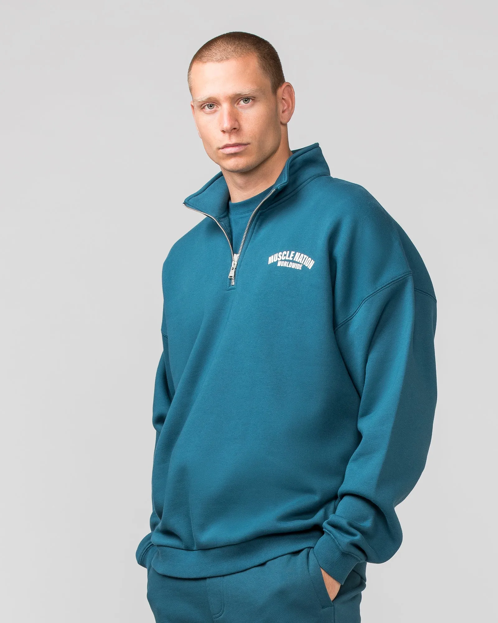 Classic Quarter Zip  - Tidal Teal