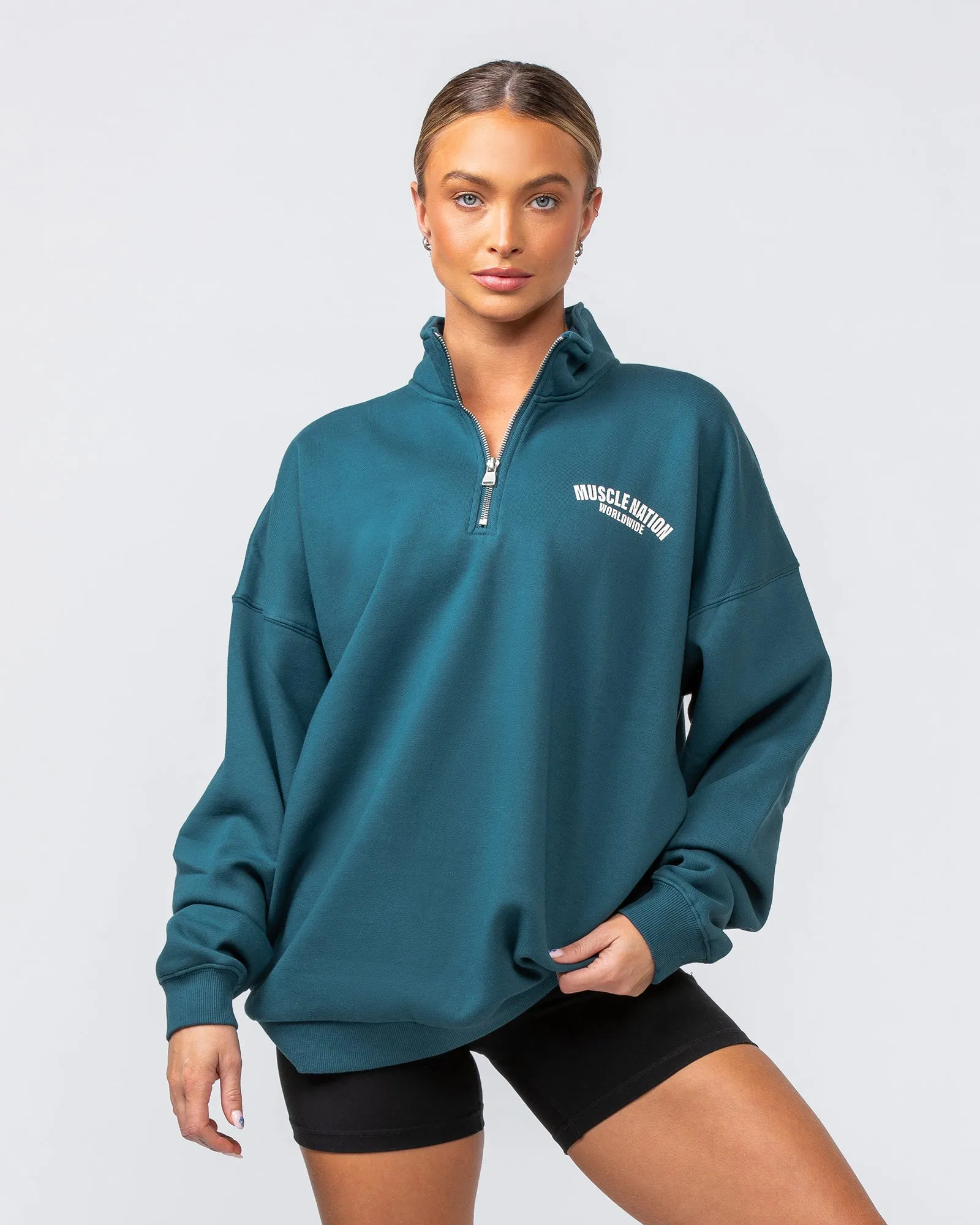 Classic Quarter Zip  - Tidal Teal