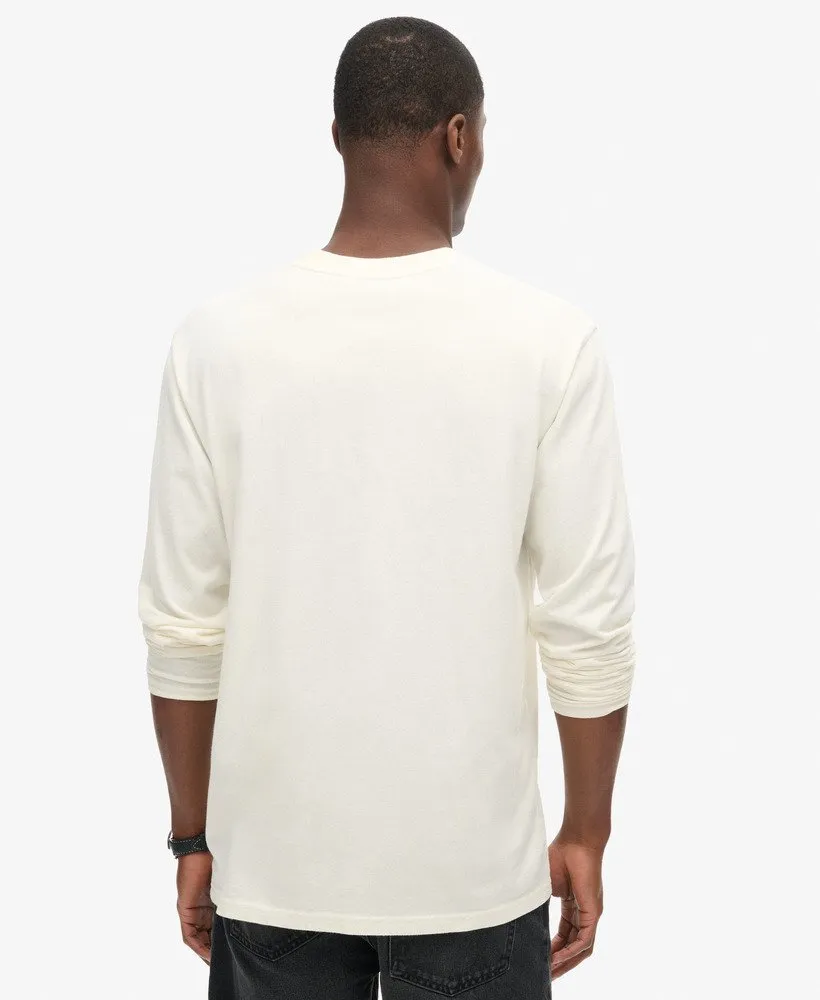 Classic Vintage Logo Graphic Long Sleeve Top | Ecru