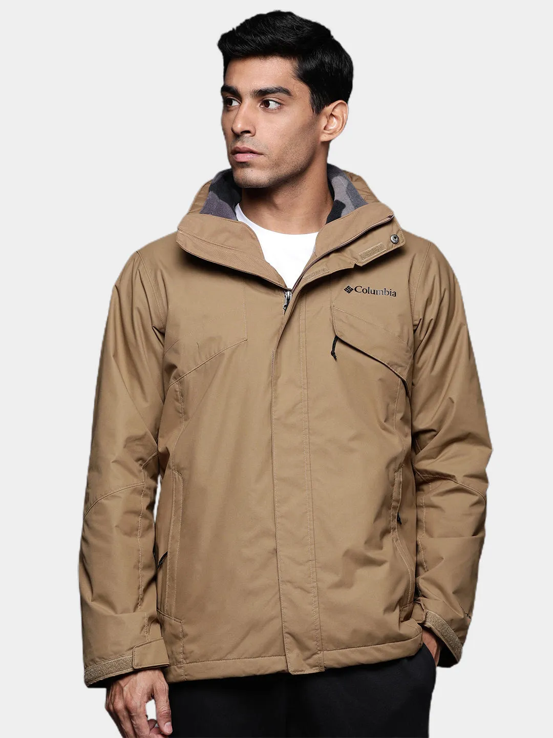 Columbia Men Brown Bugaboo II Fleece Interchange Jacket
