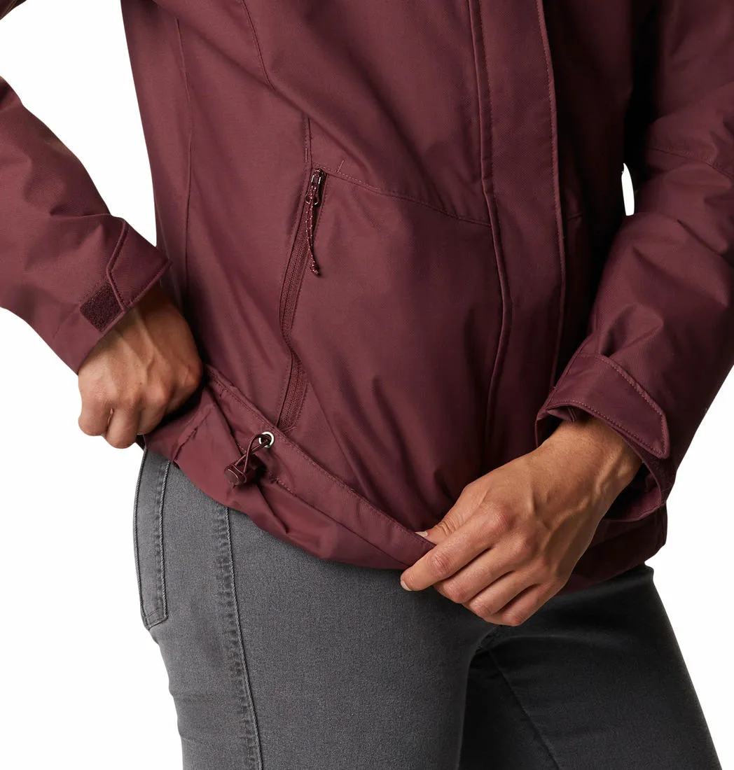 Columbia Women Maroon Bugaboo II Fleece Interchange Jacket