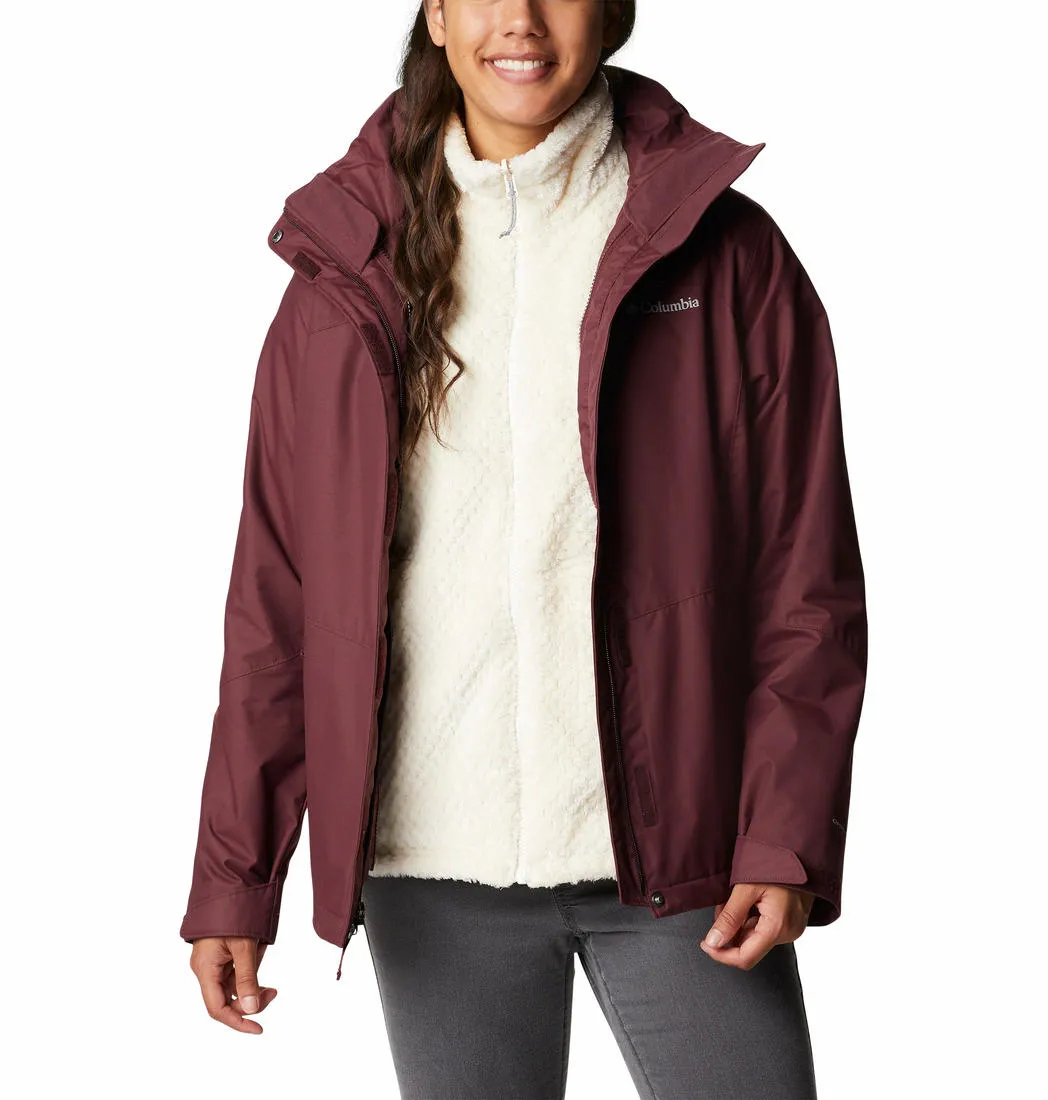 Columbia Women Maroon Bugaboo II Fleece Interchange Jacket