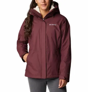 Columbia Women Maroon Bugaboo II Fleece Interchange Jacket