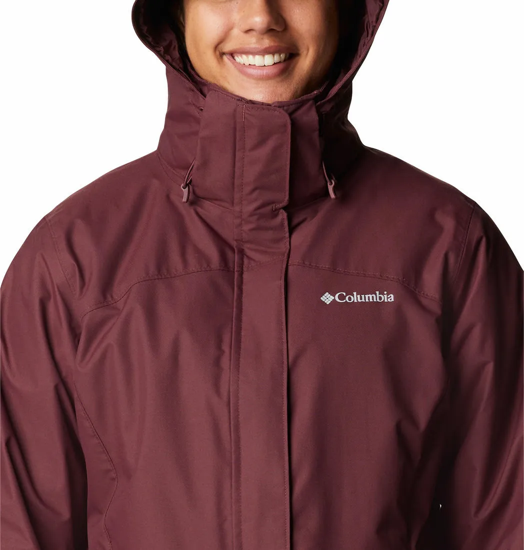 Columbia Women Maroon Bugaboo II Fleece Interchange Jacket
