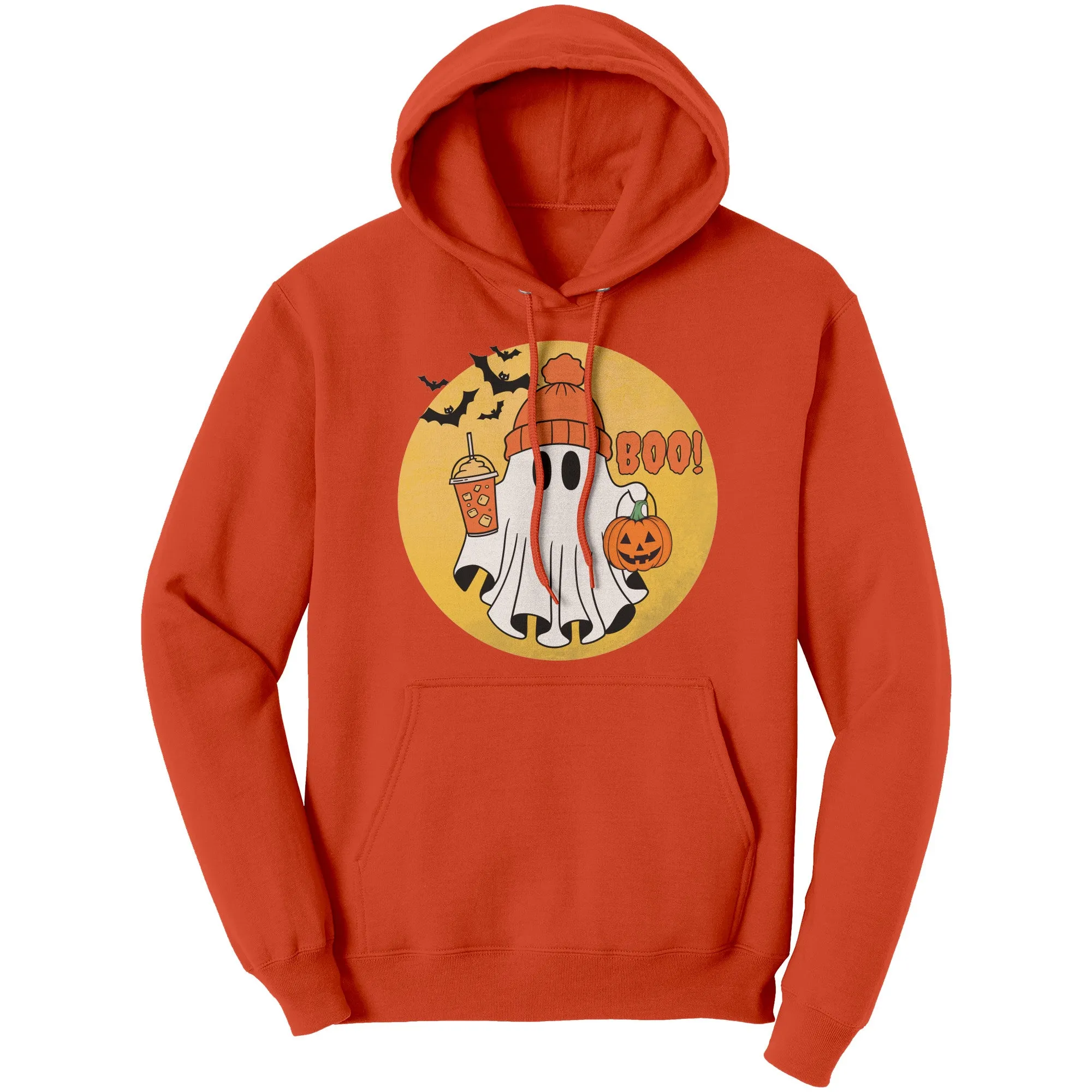 Comfort Colors Halloween Ghost Hoodie, Halloween Hoodie, Halloween Gift, Halloween Pumpkin Hoodie, Ghost Design Womens Hoodie Gift For Her