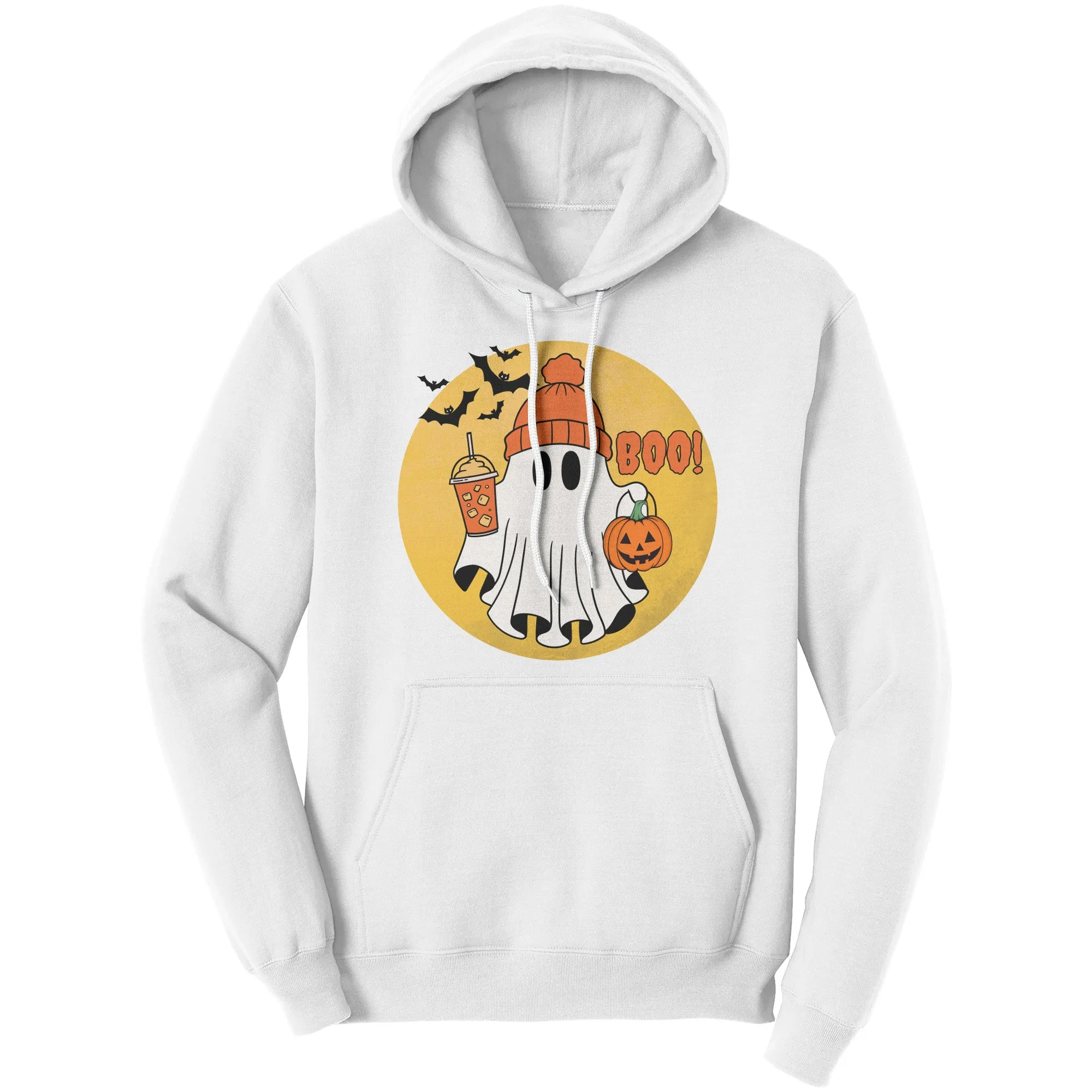 Comfort Colors Halloween Ghost Hoodie, Halloween Hoodie, Halloween Gift, Halloween Pumpkin Hoodie, Ghost Design Womens Hoodie Gift For Her
