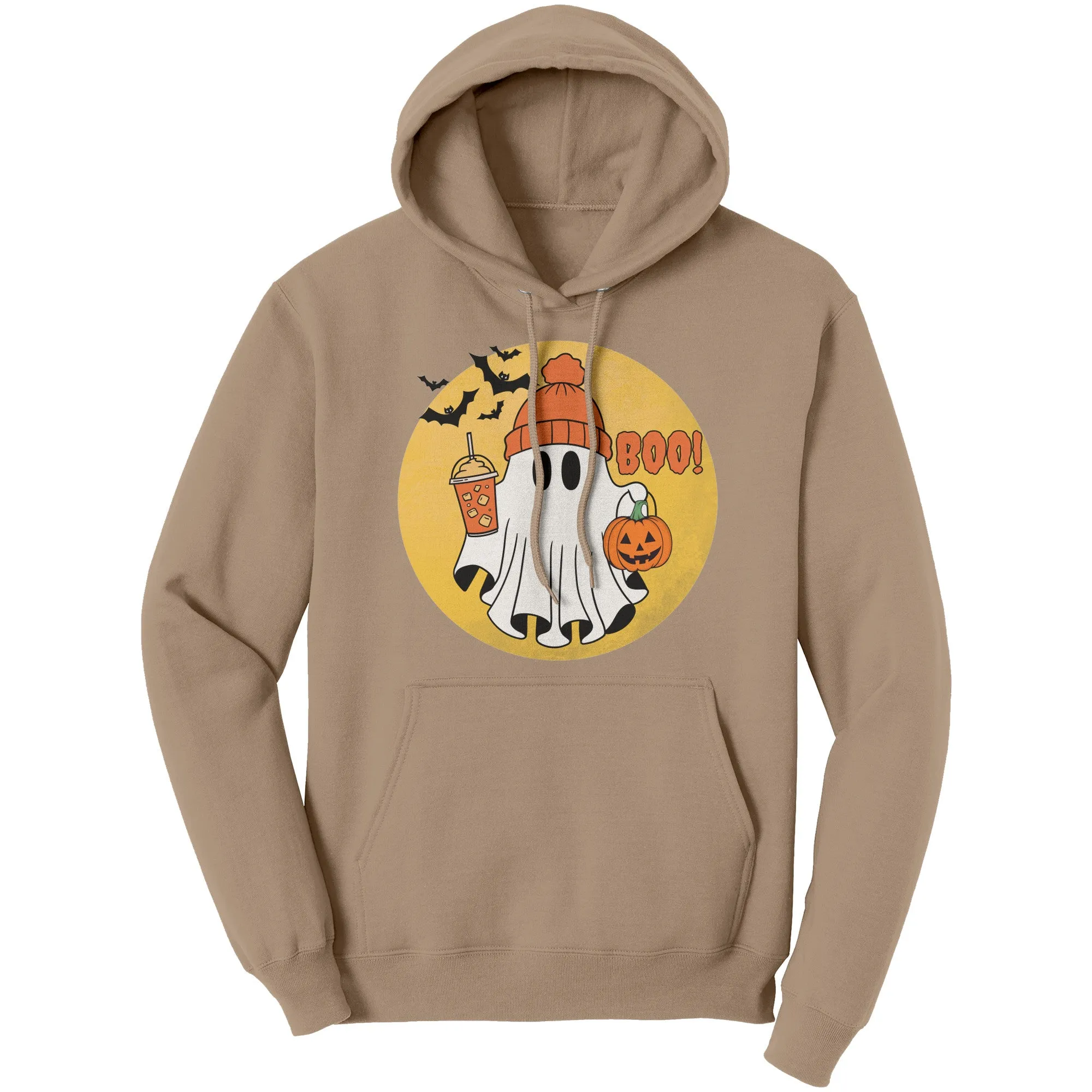 Comfort Colors Halloween Ghost Hoodie, Halloween Hoodie, Halloween Gift, Halloween Pumpkin Hoodie, Ghost Design Womens Hoodie Gift For Her