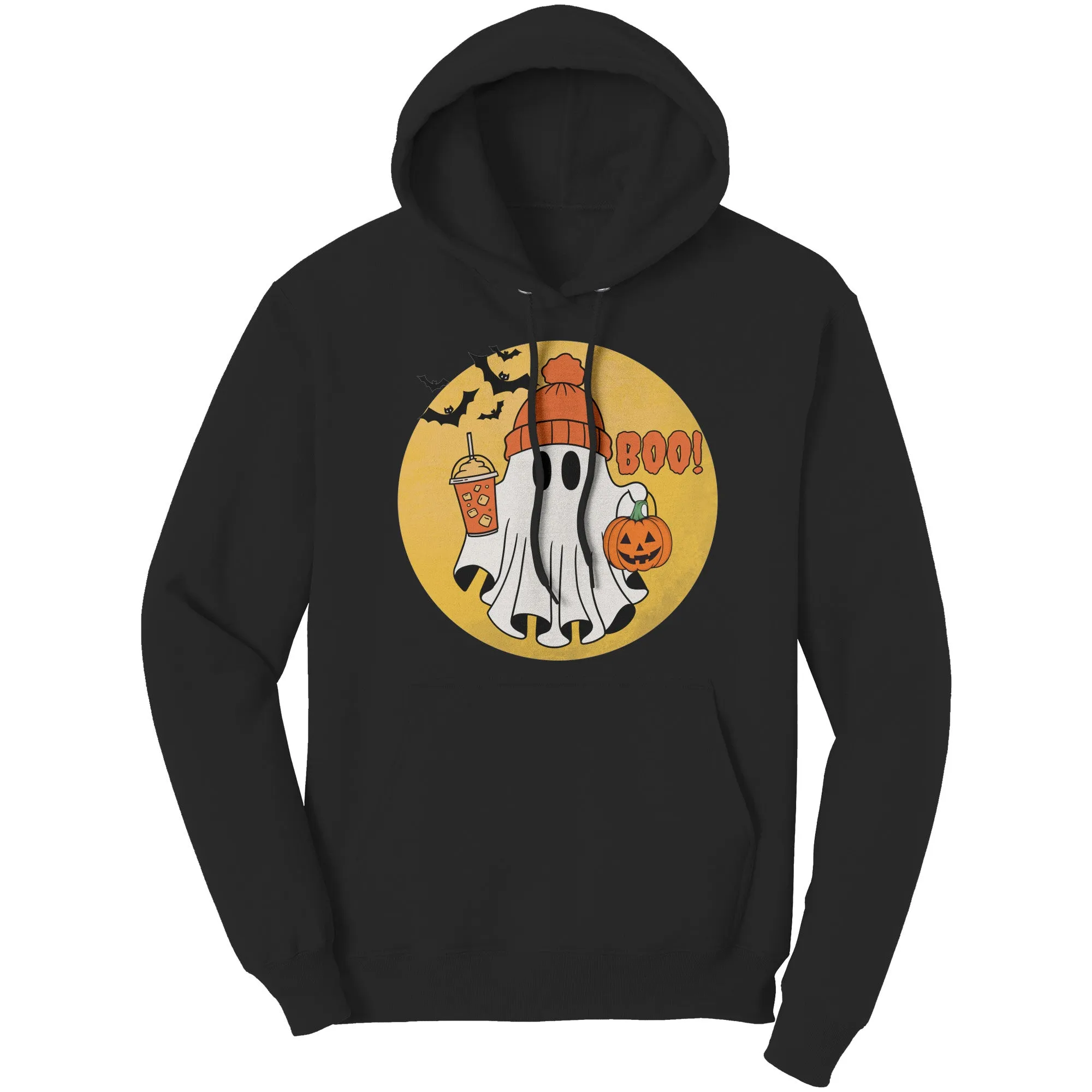 Comfort Colors Halloween Ghost Hoodie, Halloween Hoodie, Halloween Gift, Halloween Pumpkin Hoodie, Ghost Design Womens Hoodie Gift For Her