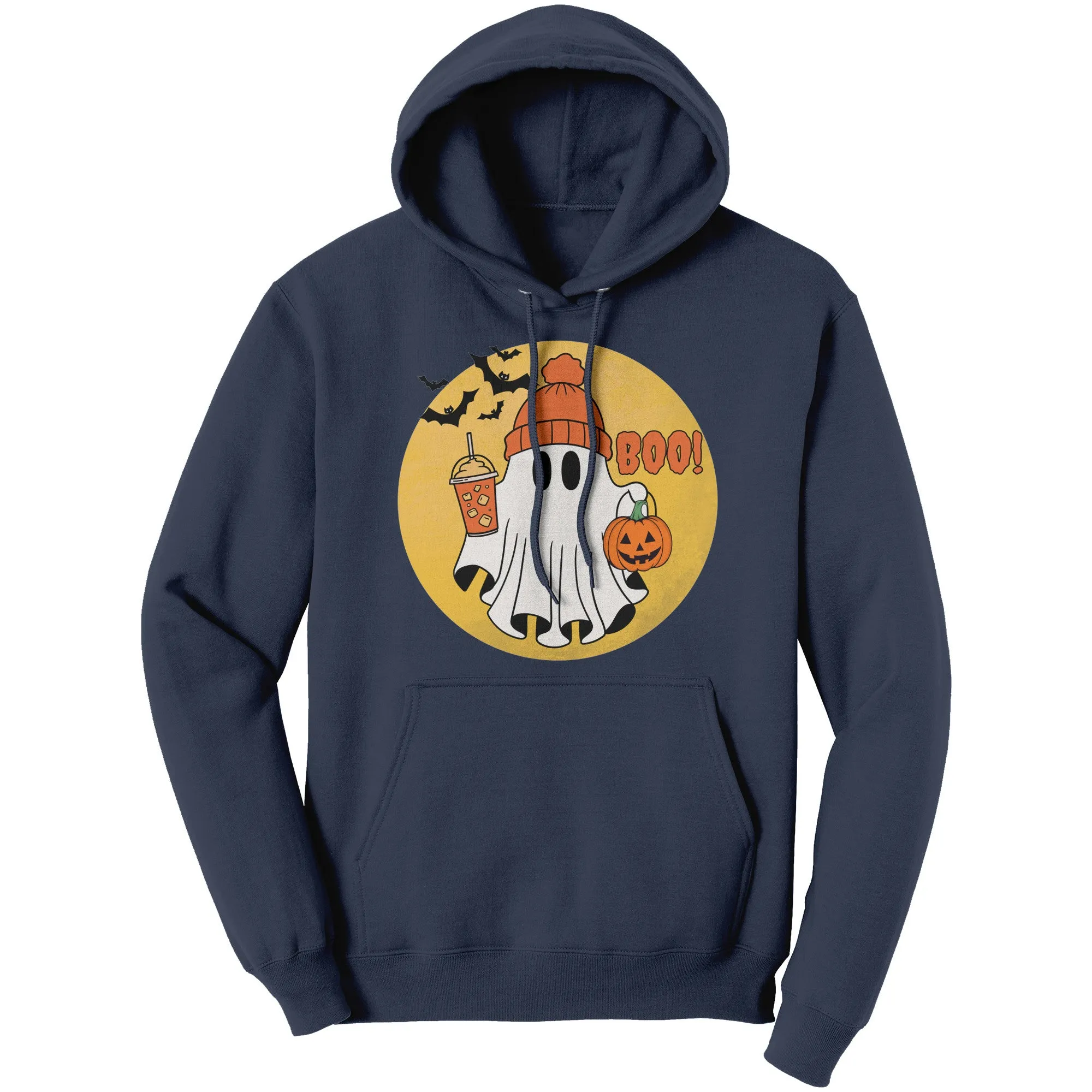 Comfort Colors Halloween Ghost Hoodie, Halloween Hoodie, Halloween Gift, Halloween Pumpkin Hoodie, Ghost Design Womens Hoodie Gift For Her