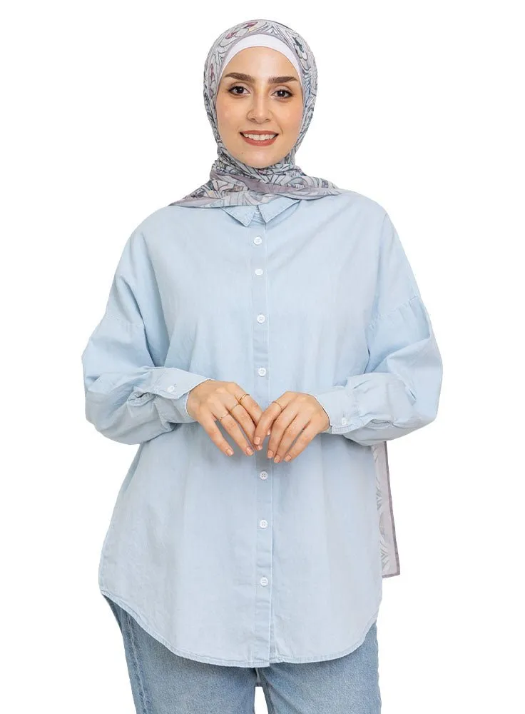 Cool Ice Button-Back Denim Shirt