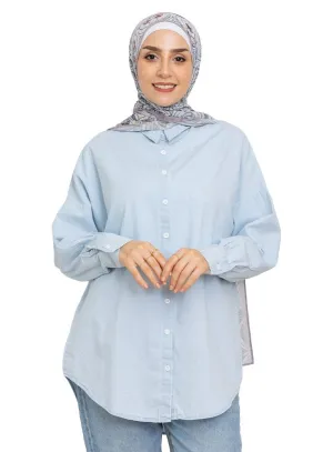 Cool Ice Button-Back Denim Shirt