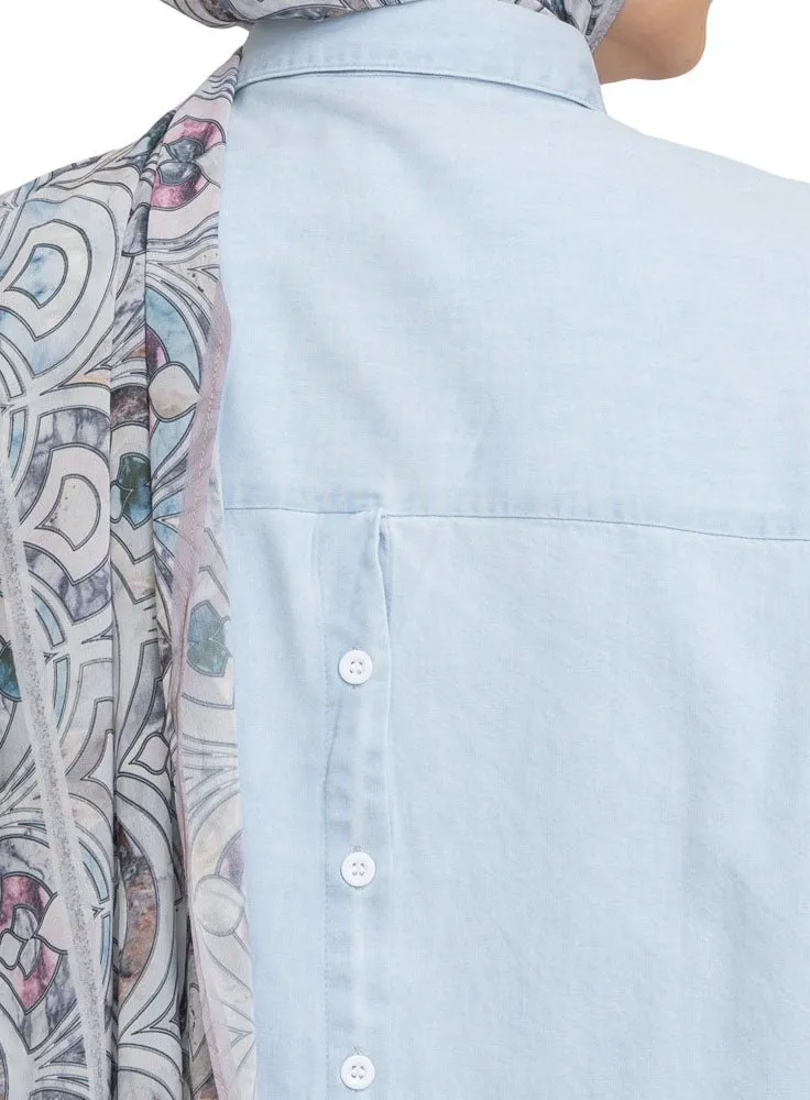Cool Ice Button-Back Denim Shirt