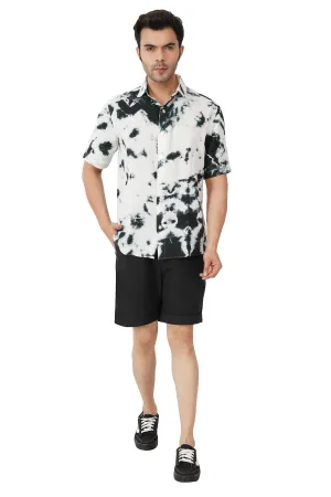 Cotton Linen Tie And Dye Shirt