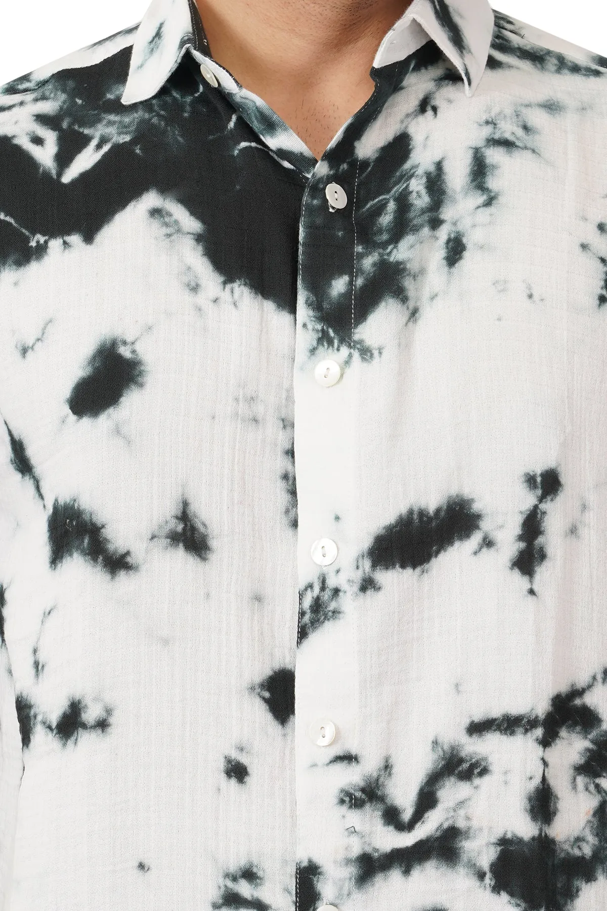 Cotton Linen Tie And Dye Shirt