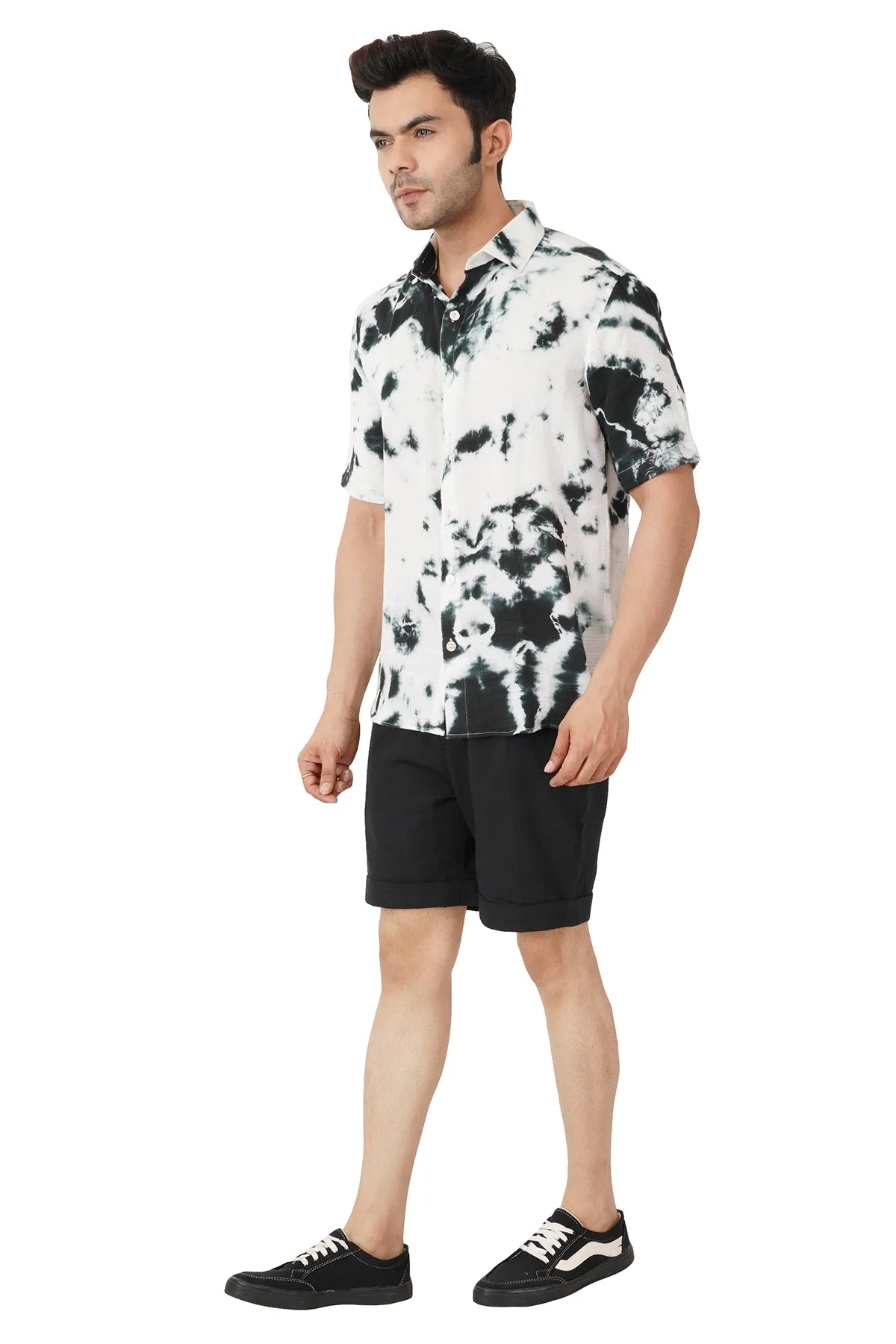 Cotton Linen Tie And Dye Shirt