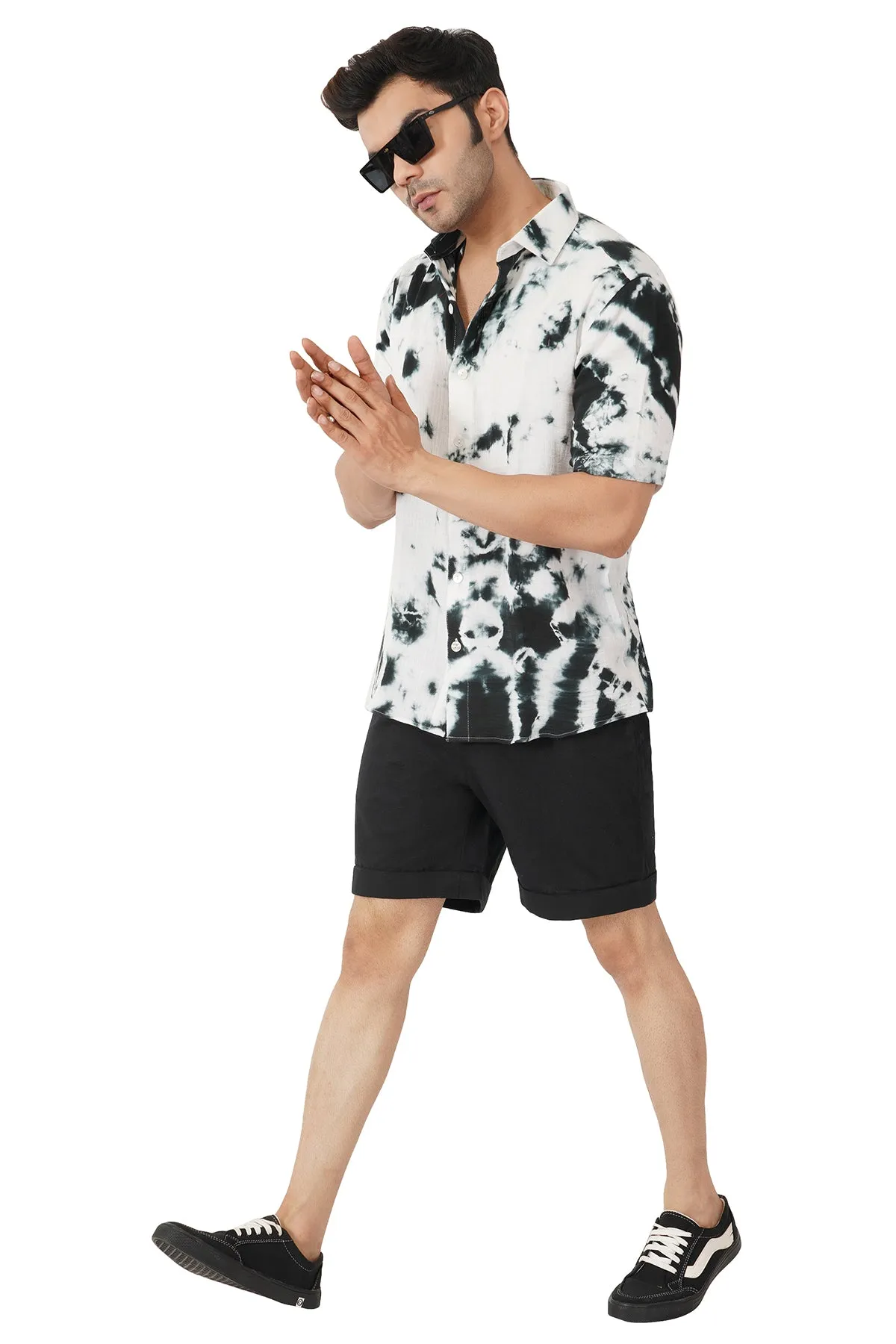 Cotton Linen Tie And Dye Shirt