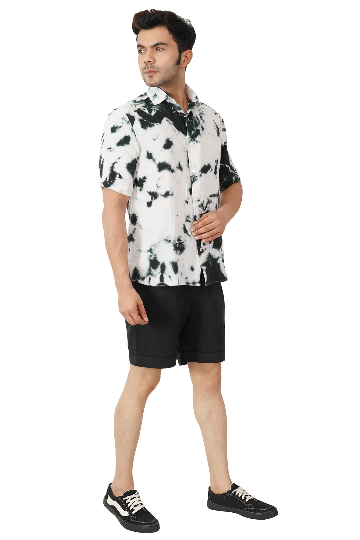 Cotton Linen Tie And Dye Shirt