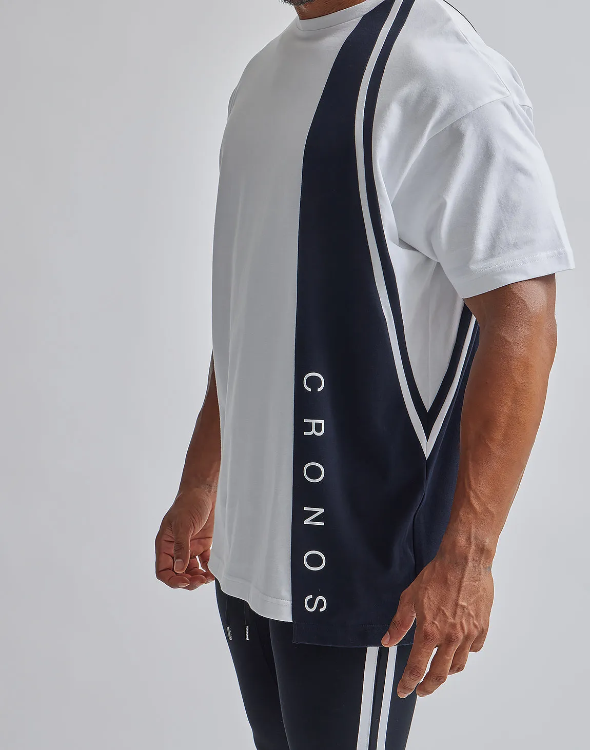 CRONOS ASYMMETRY OVERSIZE T-SHIRTS【GRAY】