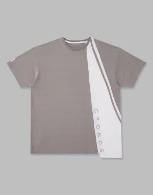 CRONOS ASYMMETRY OVERSIZE T-SHIRTS【GRAY】