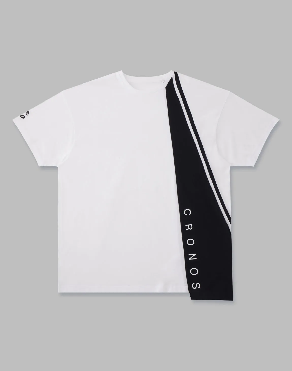 CRONOS ASYMMETRY OVERSIZE T-SHIRTS【WHITE】