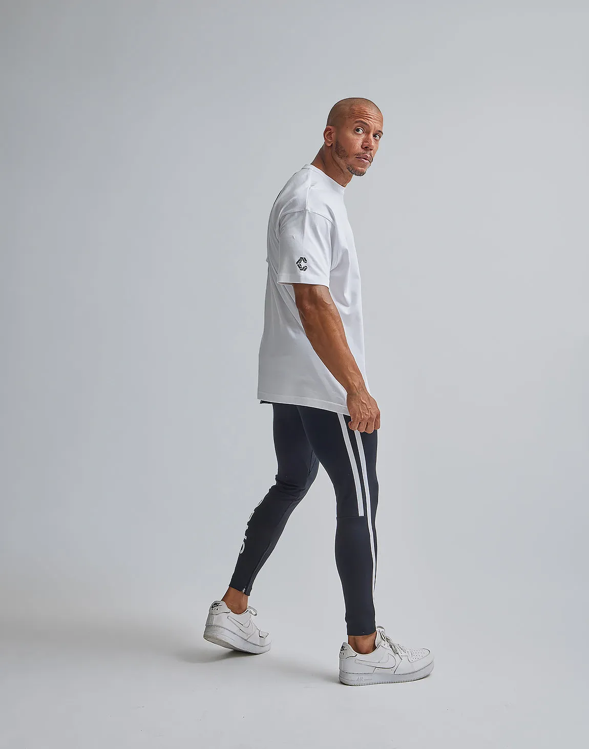 CRONOS ASYMMETRY OVERSIZE T-SHIRTS【WHITE】