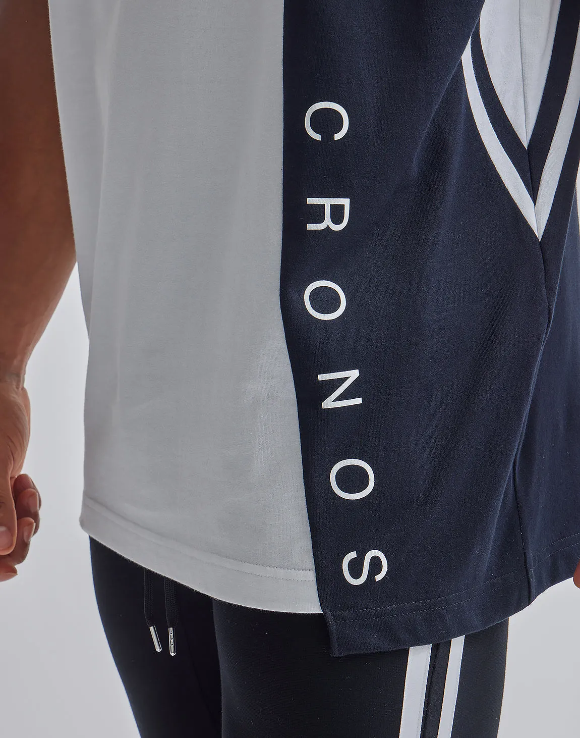 CRONOS ASYMMETRY OVERSIZE T-SHIRTS【WHITE】