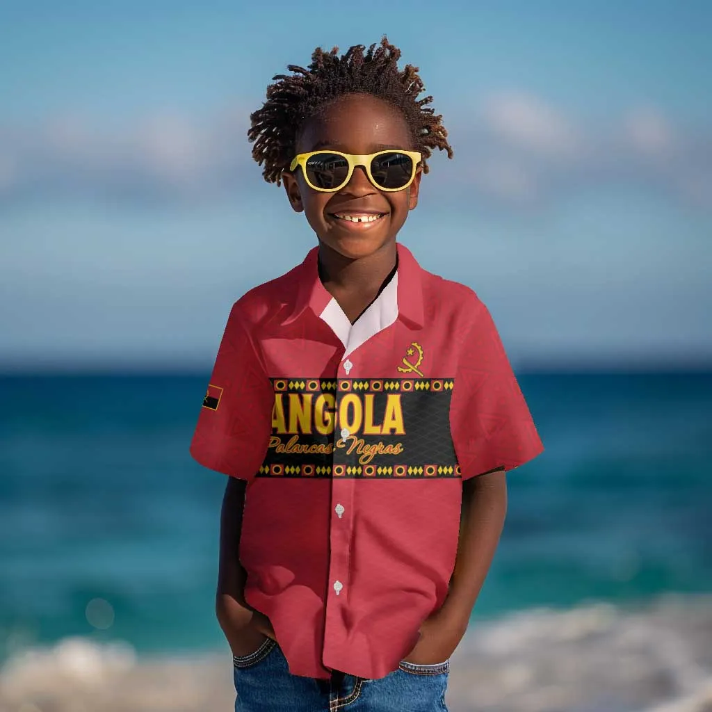 Custom Angola Football Kid Hawaiian Shirt Viva Palancas Negras LT15