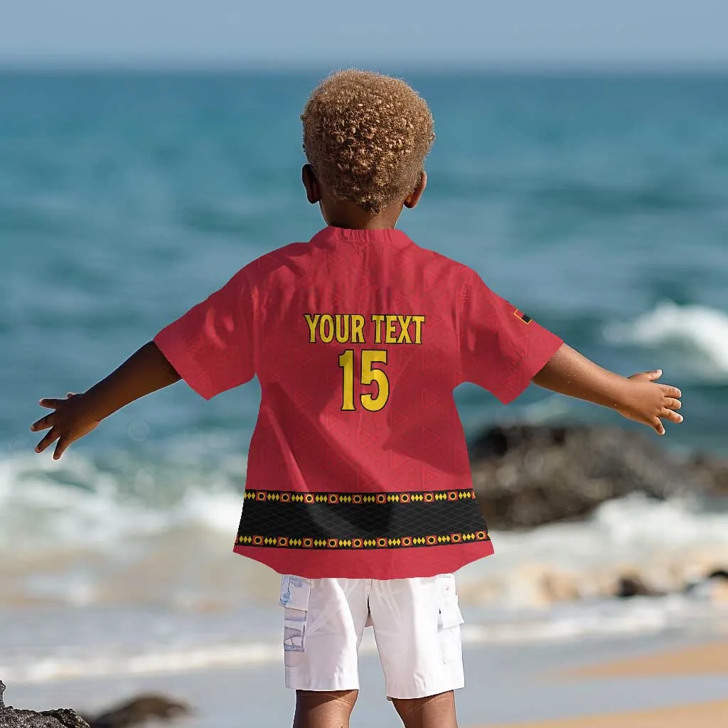 Custom Angola Football Kid Hawaiian Shirt Viva Palancas Negras LT15